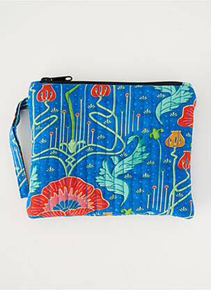 Pochette poignée 1 anse de portée bleu KALI YOG femme