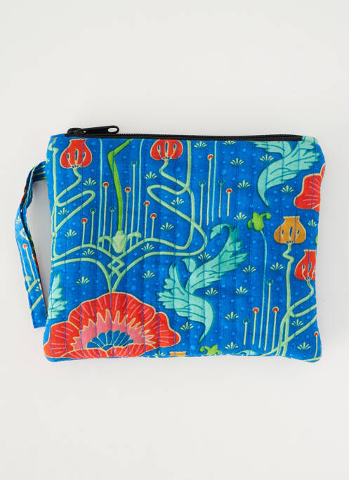 Pochette poignée 1 anse de portée bleu KALI YOG femme