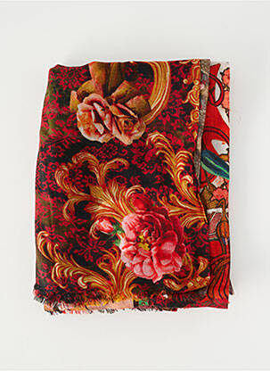 Foulard tissage popeline rouge BROKANTE femme