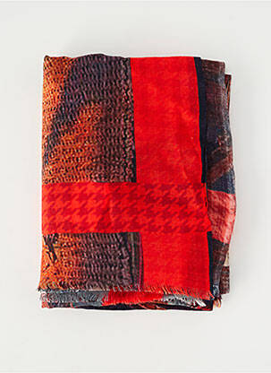 Foulard tissage popeline rouge FST HANDWEAR femme