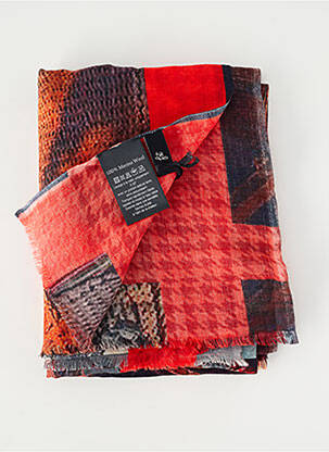 Foulard tissage popeline rouge FST HANDWEAR femme