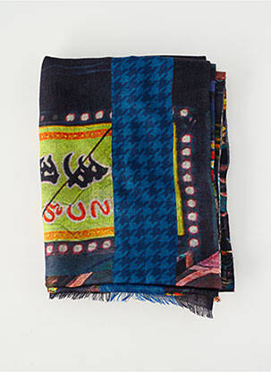 Foulard tissage popeline bleu FST HANDWEAR femme