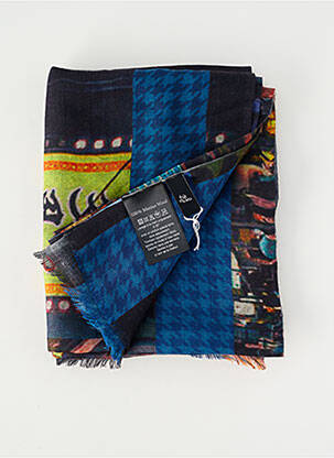 Foulard tissage popeline bleu FST HANDWEAR femme