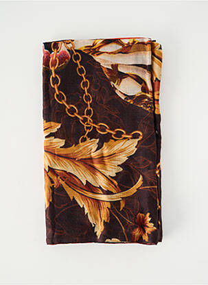 Foulard tissage popeline marron FST HANDWEAR femme