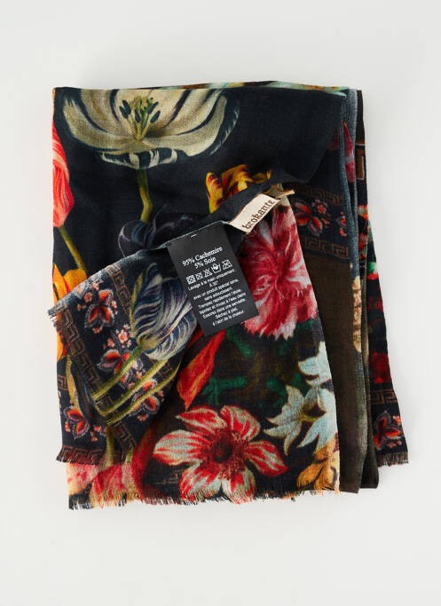 Foulard tissage popeline noir BROKANTE femme