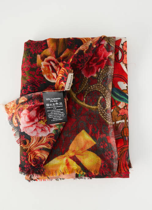 Foulard tissage popeline rouge BROKANTE femme