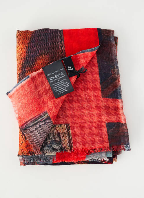 Foulard tissage popeline rouge FST HANDWEAR femme
