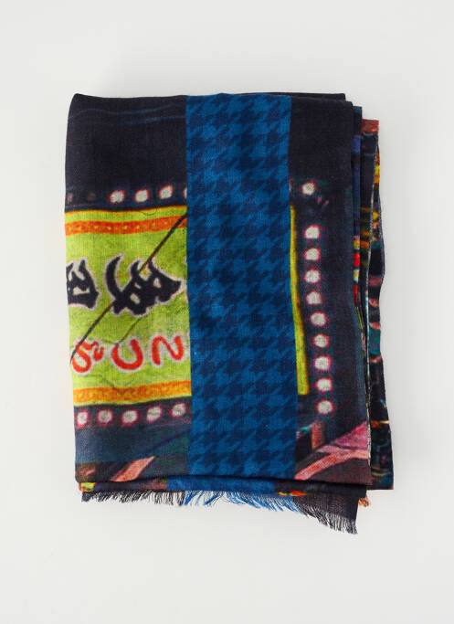 Foulard tissage popeline bleu FST HANDWEAR femme