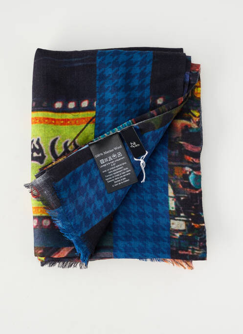 Foulard tissage popeline bleu FST HANDWEAR femme