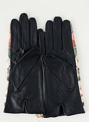 Gants tissage peau de pêche noir BROKANIE femme