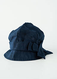 Chapeau tissage popeline bleu KEDZIOREK femme