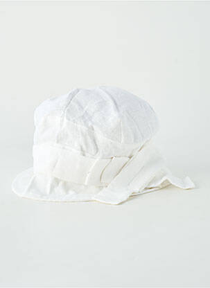 Chapeau tissage popeline blanc KEDZIOREK femme