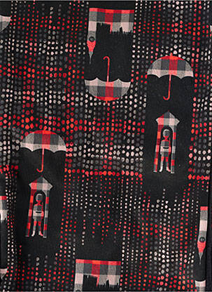 Foulard effet matière satinée noir FST HANDWEAR femme