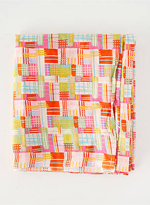 Foulard tissage popeline rose KALI YOG femme