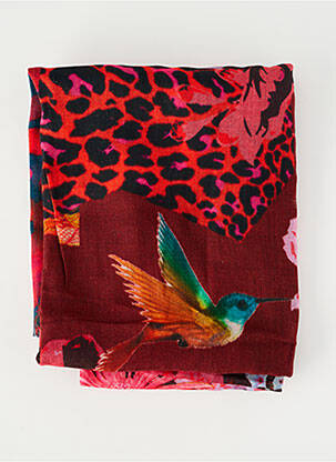 Foulard tissage popeline rouge FST HANDWEAR femme