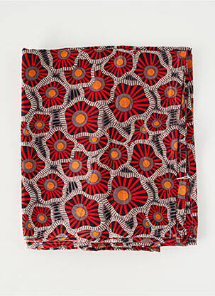 Foulard tissage popeline rouge KALI YOG femme