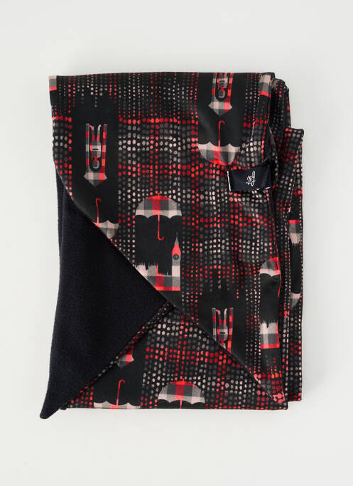 Foulard effet matière satinée noir FST HANDWEAR femme