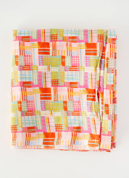 Foulard tissage popeline rose KALI YOG femme