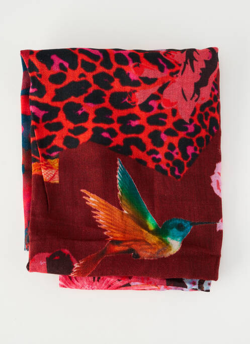 Foulard tissage popeline rouge FST HANDWEAR femme