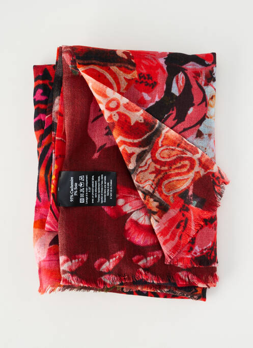 Foulard tissage popeline rouge FST HANDWEAR femme