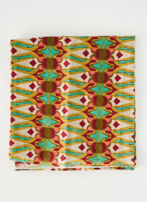 Foulard tissage popeline vert KALI YOG femme