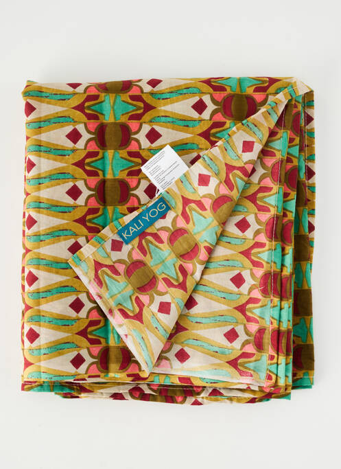 Foulard tissage popeline vert KALI YOG femme