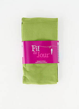 Collants stretch vert FIL DE JOIE femme