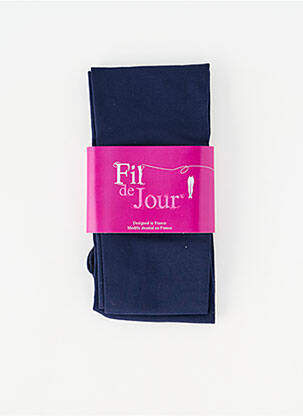 Collants stretch bleu FIL DE JOIE femme