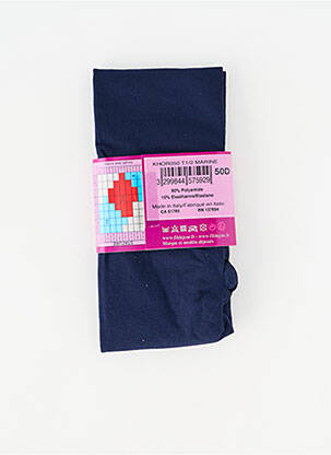 Collants stretch bleu FIL DE JOIE femme