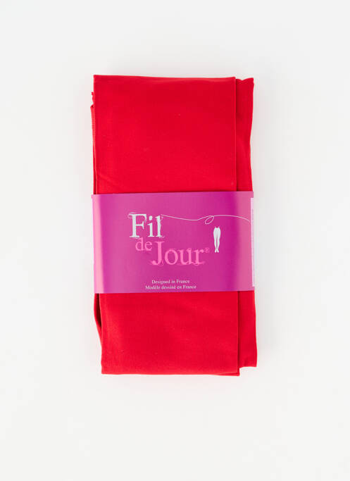 Collants stretch rouge FIL DE JOIE femme