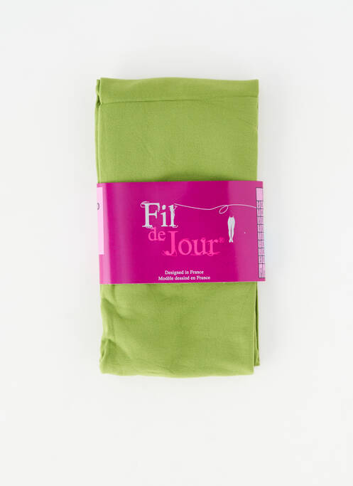Collants stretch vert FIL DE JOIE femme