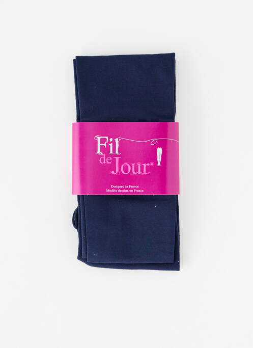 Collants stretch bleu FIL DE JOIE femme