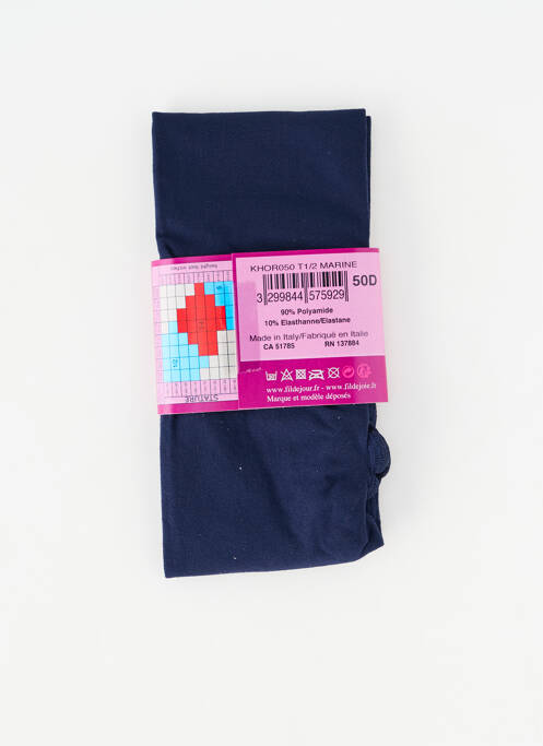 Collants bleu FIL DE JOIE femme