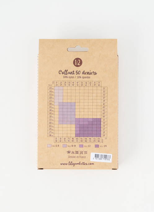 Collants rose LILI GAMBETTES femme