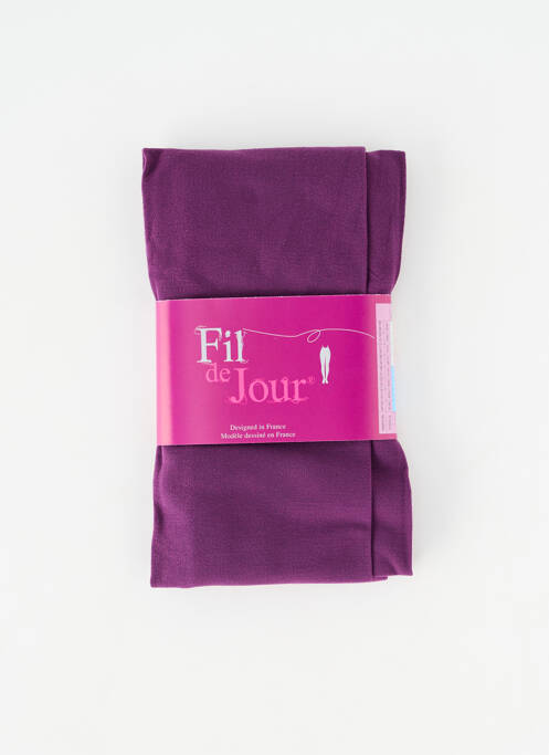 Collants violet FIL DE JOIE femme