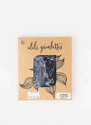 Collants imprimé fantaisie bleu LILI GAMBETTES femme