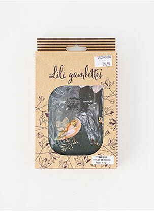 Collants imprimé fantaisie gris LILI GAMBETTES femme