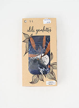 Collants imprimé fantaisie bleu LILI GAMBETTES femme