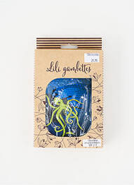 Collants imprimé fantaisie bleu LILI GAMBETTES femme