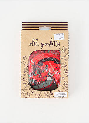 Collants rouge LILI GAMBETTES femme