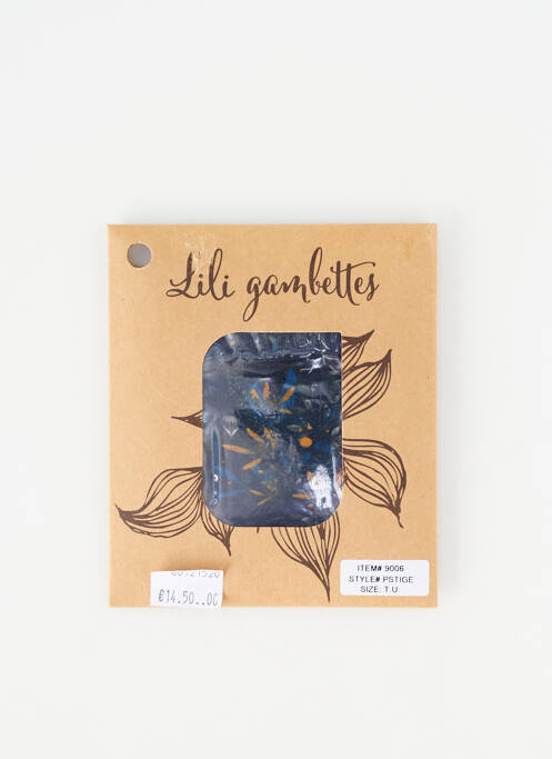 Collants imprimé fantaisie bleu LILI GAMBETTES femme