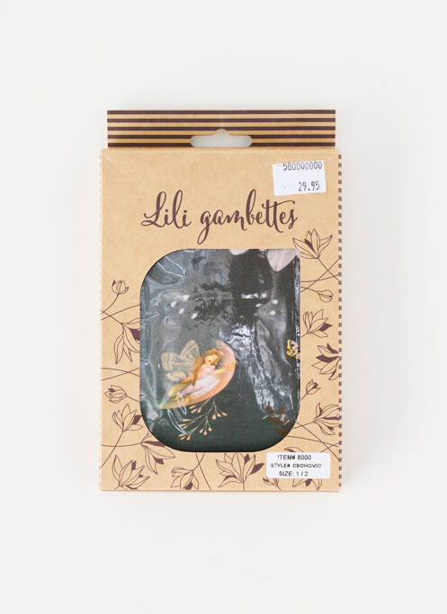 Collants imprimé fantaisie gris LILI GAMBETTES femme