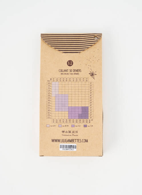 Collants imprimé fantaisie bleu LILI GAMBETTES femme