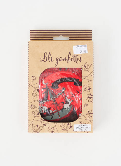 Collants rouge LILI GAMBETTES femme