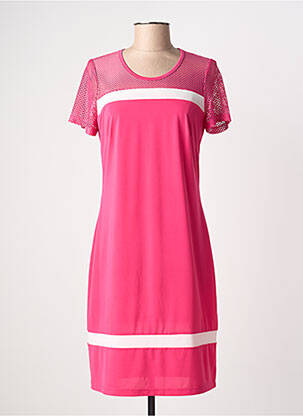 Robe mi-longue manches courtes manches courtes rose MERI & ESCA femme