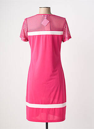 Robe mi-longue manches courtes manches courtes rose MERI & ESCA femme