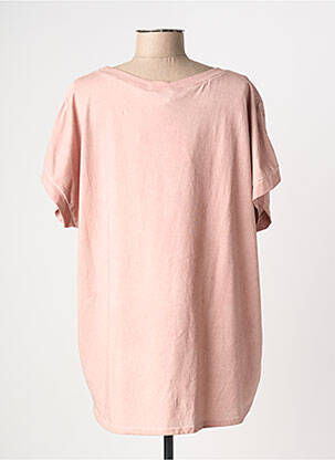 Top stretch manches courtes rose COULEURS DU TEMPS femme