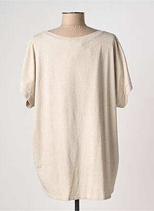 Top stretch manches courtes beige COULEURS DU TEMPS femme