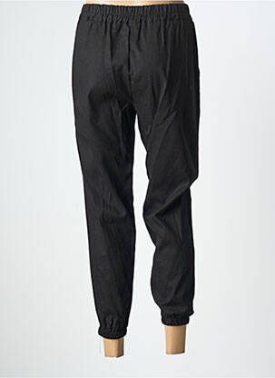Pantalon 7/8 taille élastique taille normale noir COULEURS DU TEMPS femme