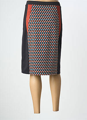 Jupe mi-longue stretch noir GUY DUBOUIS femme